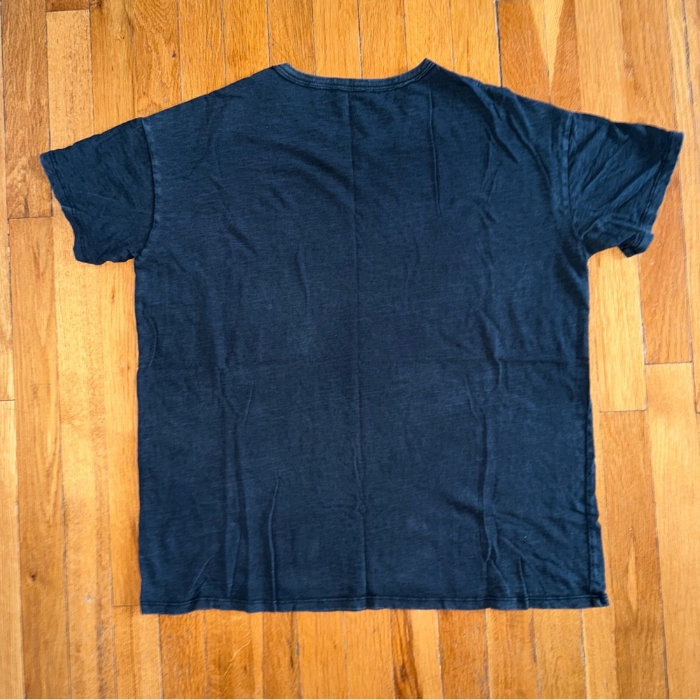 AERIE Oversized Distressed Short Sleeve Tee Shirt Washed Black Small - Picture 2 of 3